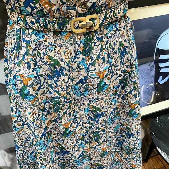 60s sky blue Turkish horseman oriental design a line short sleeve doll dress - Picture 9 of 16